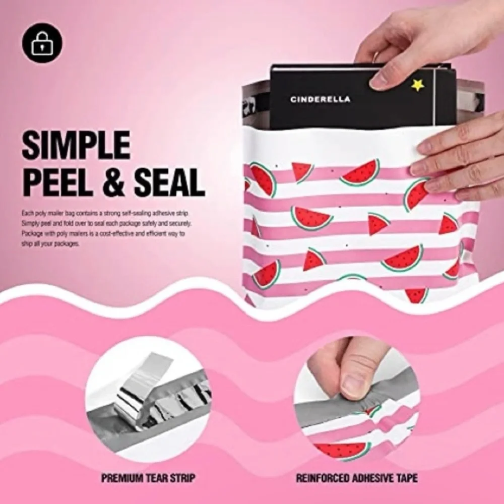 10x13 poly mailers watermelon 20 pieces